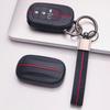 Silicone Car Key Fob Cover for Honda Civic Accord Inspire HRV CRV Pilot Odyssey ZR with Keychain Honeycomb Texture Racing Stripe Car Remote Key Sleeve