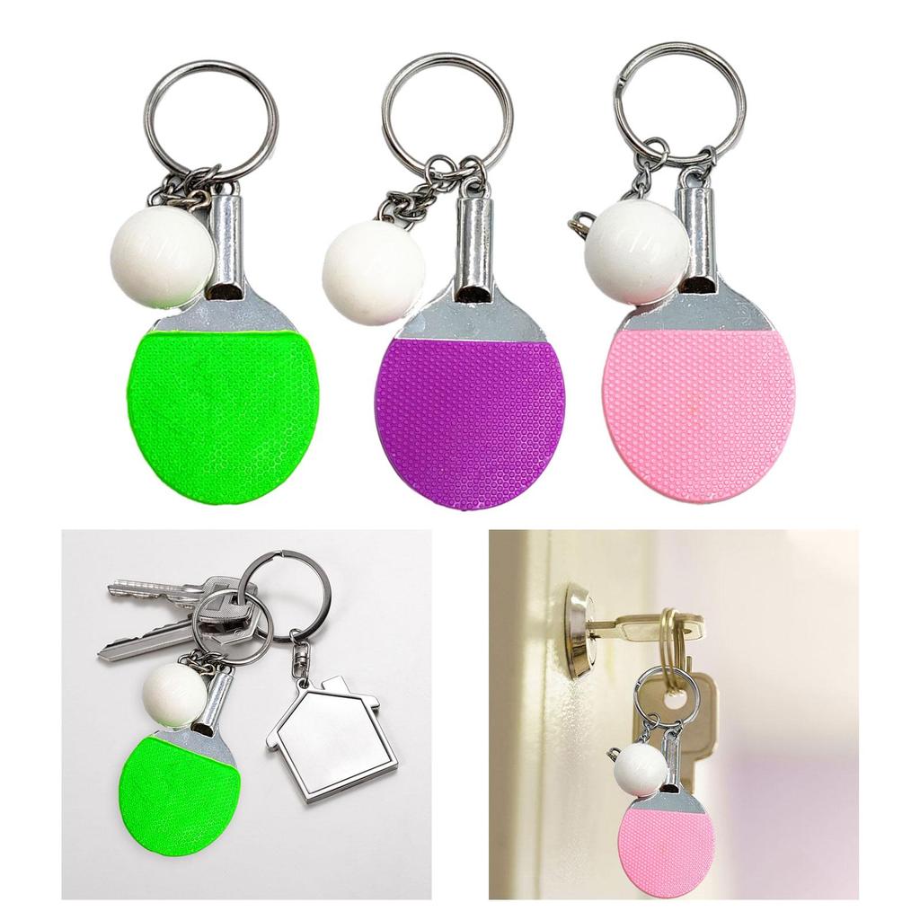 Sports Themes Table Tennis Keychain Exquisite Car Keys Holder Key for Family Valentine's Day Holiday