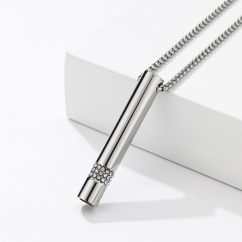 Breathing Necklace Quit Smoking Calm Harmony Anti-Smoking Necklace For Stainless Steel Mindful Breathing For Men And Women