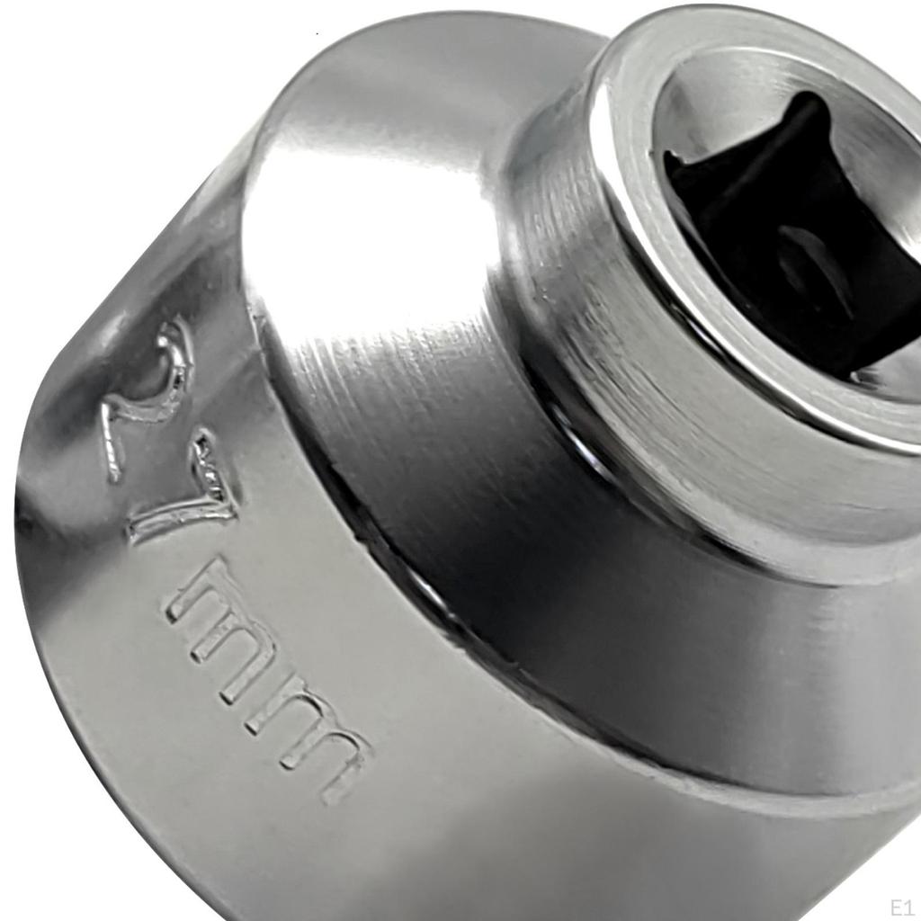 27 mm Low-Profile-Filterschlüssel-Stecknuss, Stahl, Ersatzteile, langlebiges 3/8-Zoll-Antriebs-Entfernungswerkzeug für