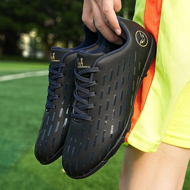 32-45 Fußballschuhe Herren Leder Outdoor Outdoor Rasen Fußballschuhe Damen Große Größe Kinder Fußballschuhe