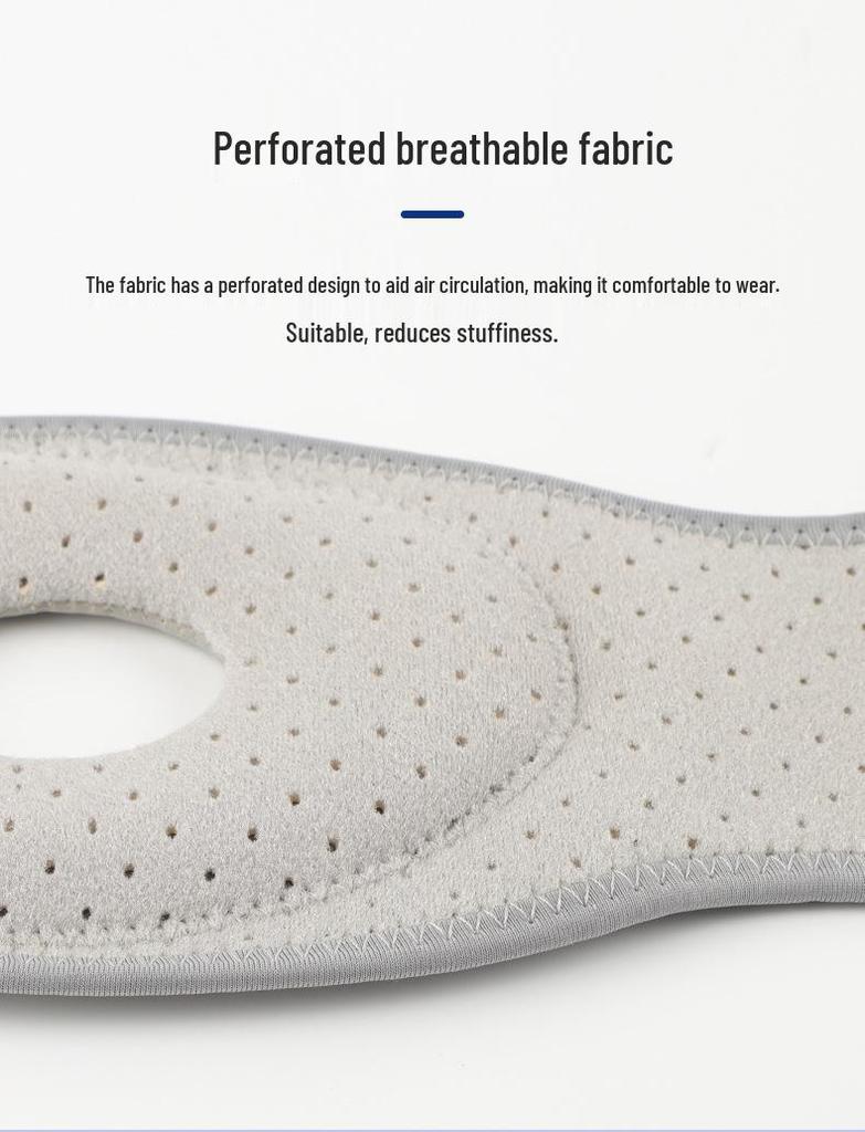 Breathable Silicone Compression Knee Brace with Open Patella Strap for Running and Hiking