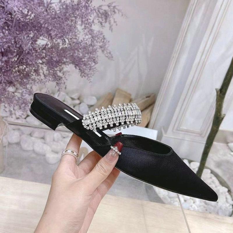 Fashion 2cm/6cm/8cm/10cm Pointy Fine Heels Rhine-diamond Chain Satin High Heels Mullers Wedding Shoes Bridesmaid Heels