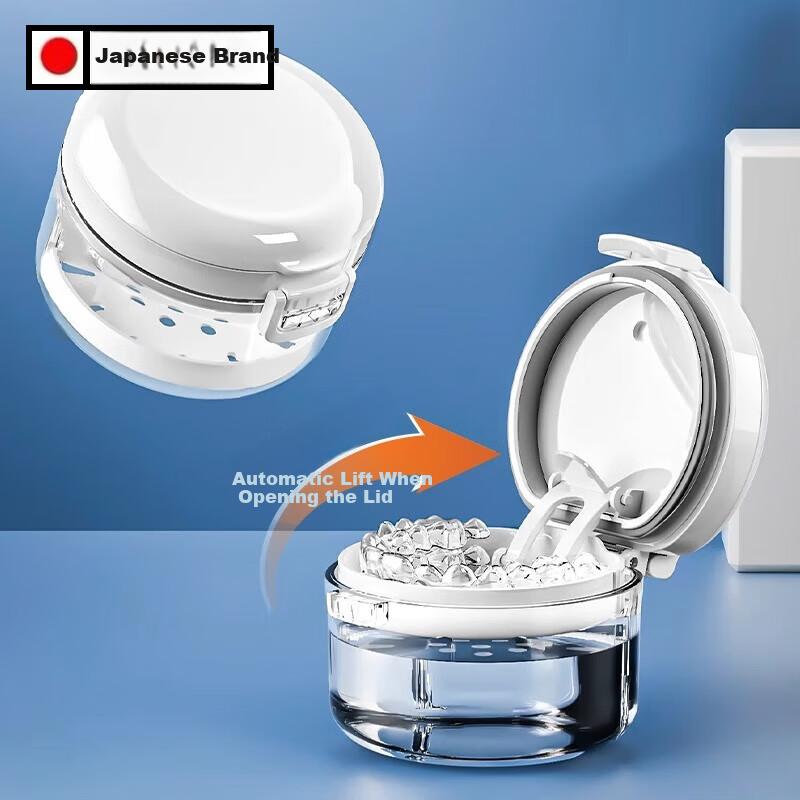 KATEI STORY Japanische Retainer-Aufbewahrungsbox, Gebisskasten, Kieferorthopädischer Retainer-Kasten, Magnetischer Reinigungsbehälter, Tragbar