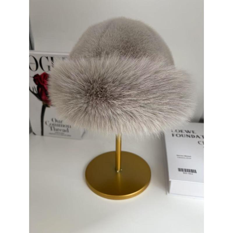 New Women's Plush Bucket Hat - Warm Winter Fisherman Hat with Fluffy Lining, Christmas Gift Panama Cap for Cold Weather