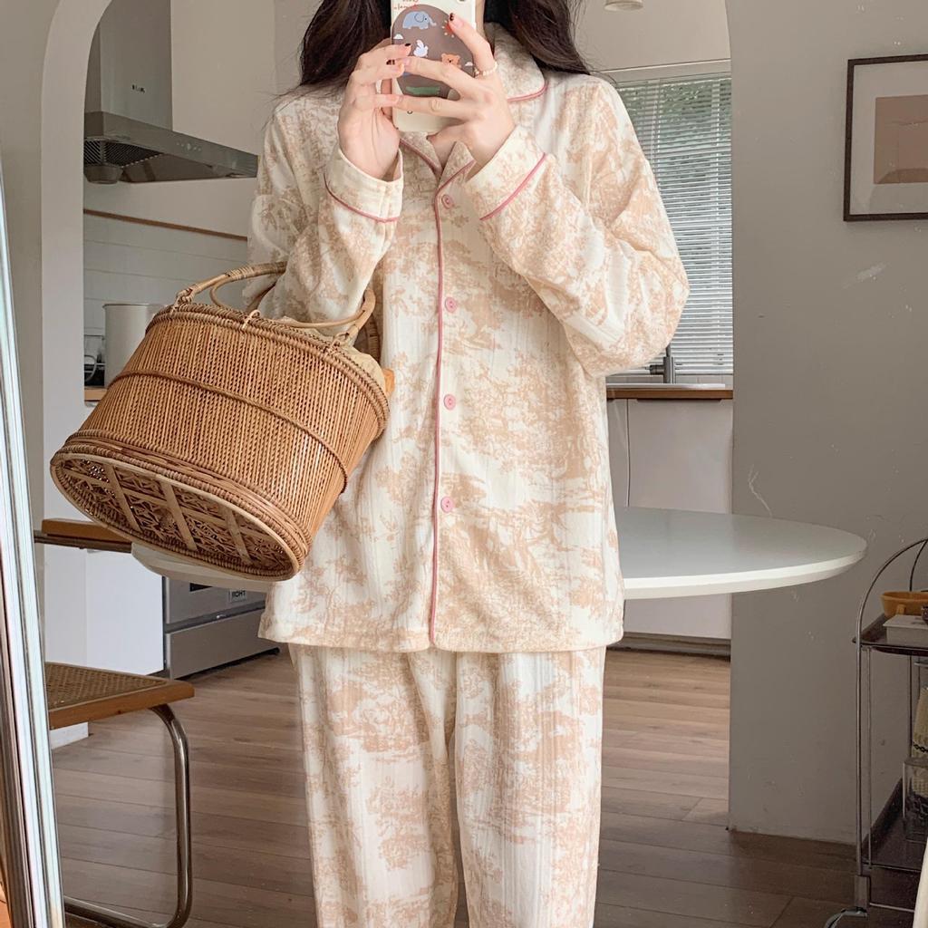 Women's French-Style Bunny Pajamas: Long-Sleeve, Spring/Autumn, Casual & High-End Home Suit