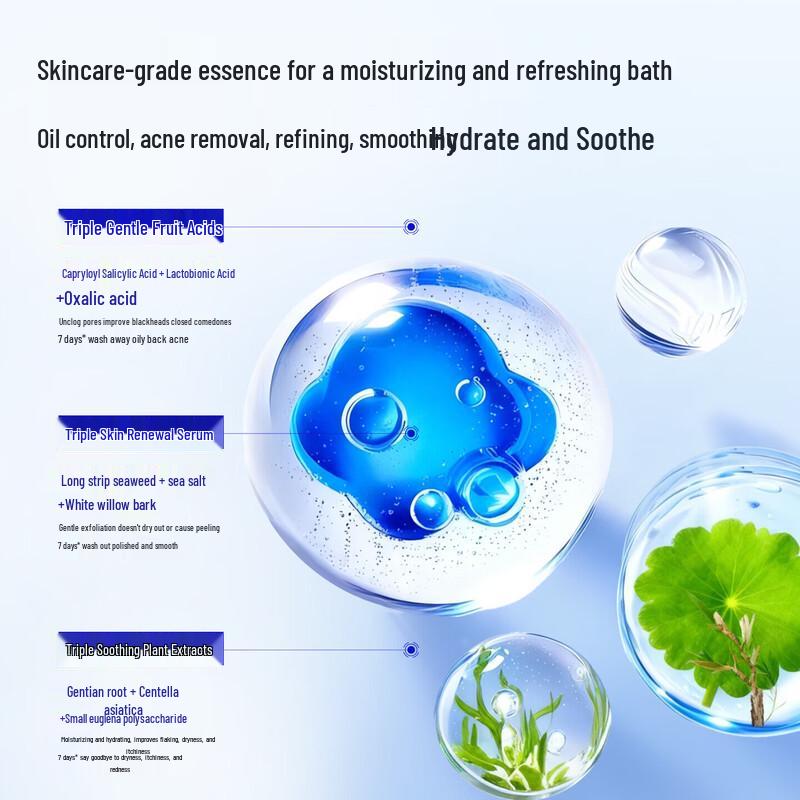 Ocean Supreme Exfoliating & Oil Control Scented Shower Gel, Woody Scent