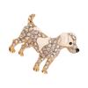 Elegant Dog Brooch Charm Animal Pin Dog Brooch Pin Sparkling Lapel Pin Alloy Texture Suitable for Stylish Backpack
