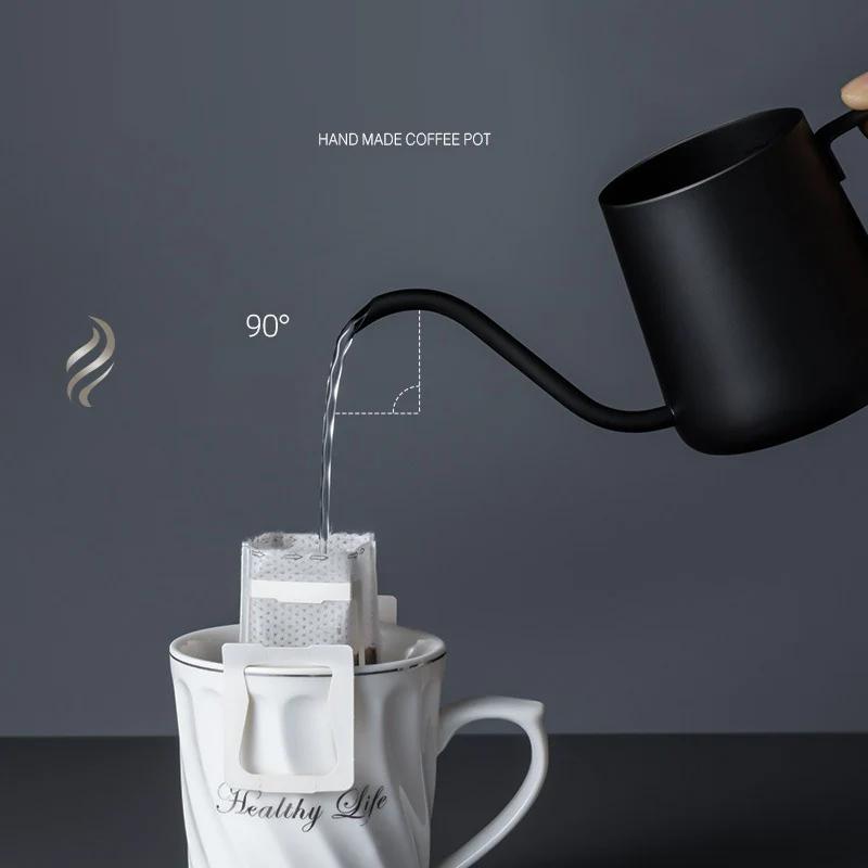 PARACITY Stainless Steel Pour-Over Coffee Pot Portable Heating Coffee Maker Home Hanging Ear Gooseneck Kettle