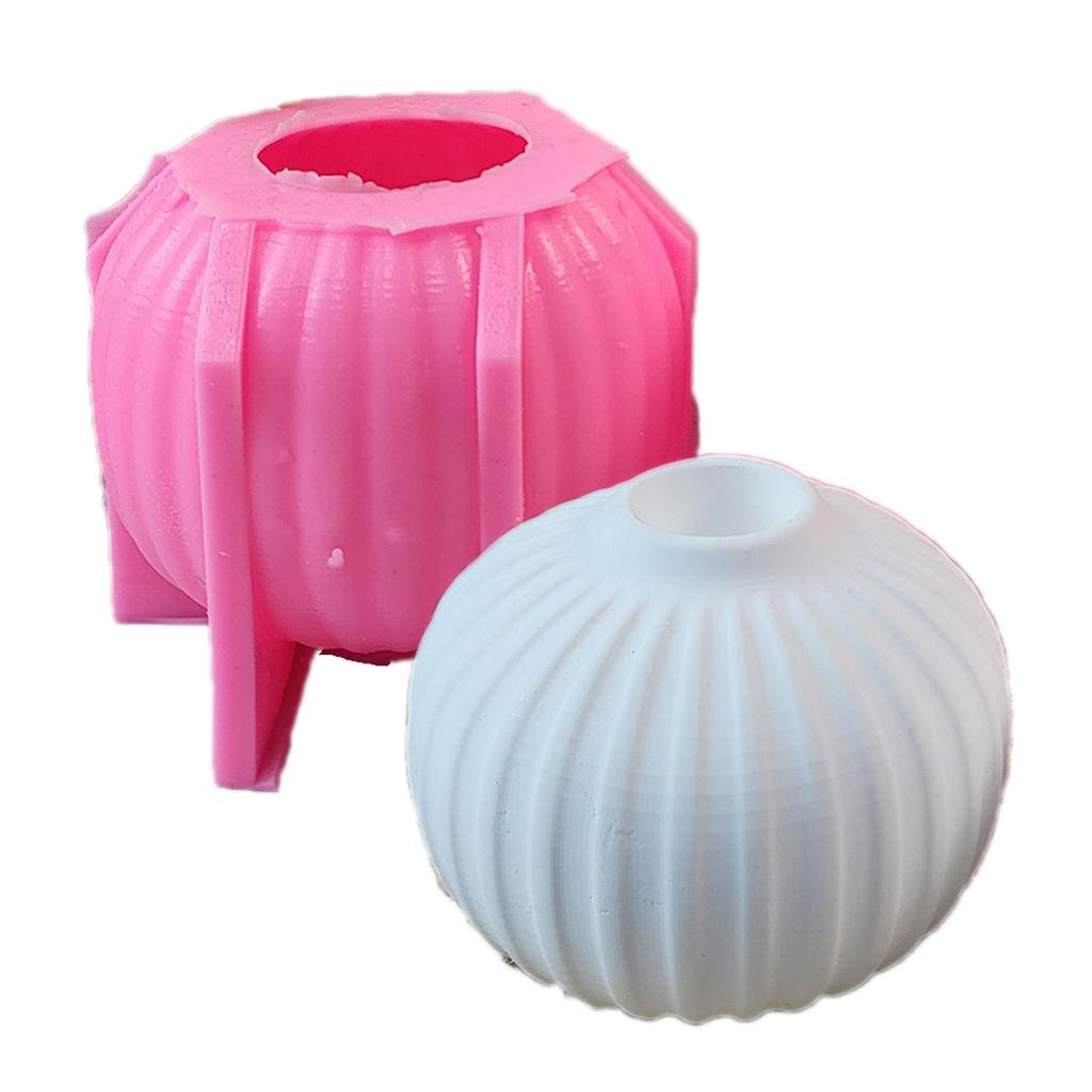 Striped Sphere Candle Holder Molds for DIY Craft Crafting Candlestick Tealight Holder Sphere Shaped Candlestick Molds