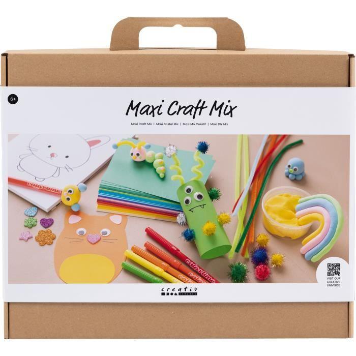 Kit créatif - Maxi-kit créatif - Diverses couleurs - Pour enfants - Activités manuelles