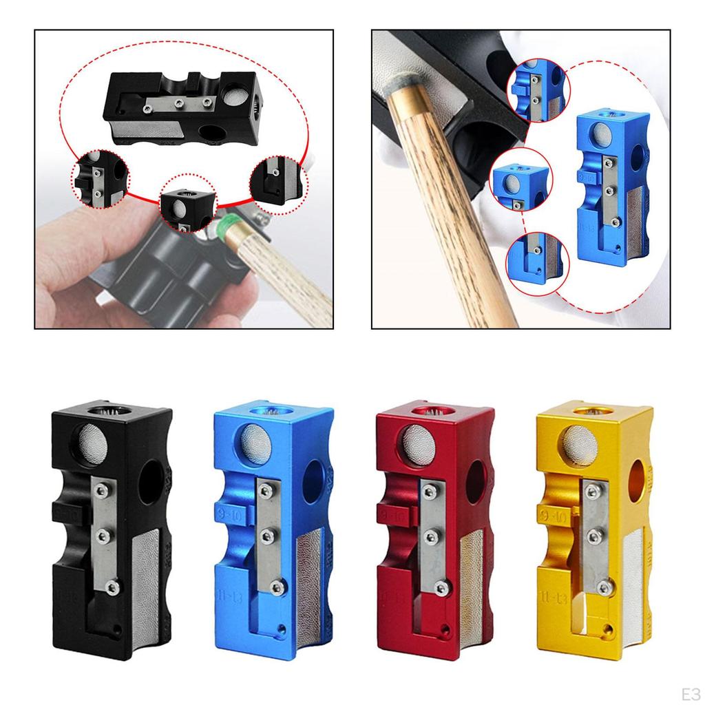 12 In 1 Pool Cue Tip Shaper Billiard Shaping Tool Polish Grinding Stick Accessory for Games
