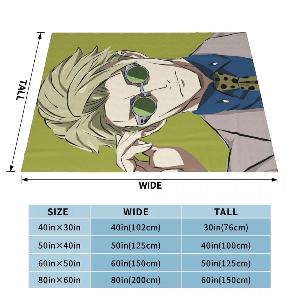 Nanami Kento Jujutsu Kaisen Decke Weiche Warme Flanell Überwurfdecke Tagesdecke für Bett Wohnzimmer Picknick Reisen Zuhause Sofa