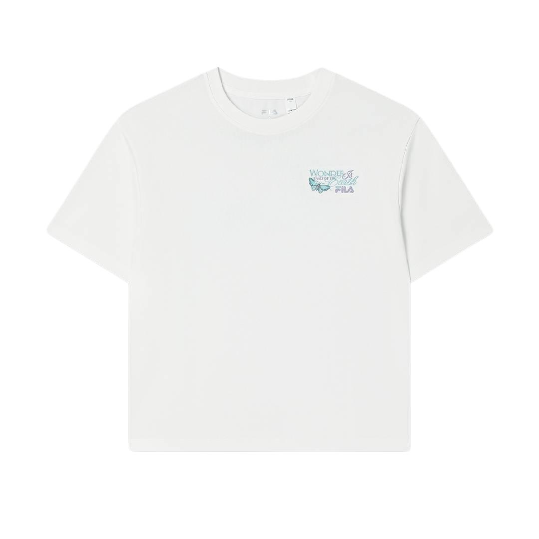 

New FILA x M.C.ESCHER SS25 T Shirt Women s Cloud White WT F11W538115F-WT M(165/84A)