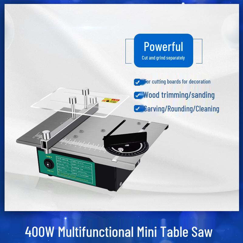 400W Mini Precision Table Saw: Portable Multi-Purpose Electric Woodworking Machine
