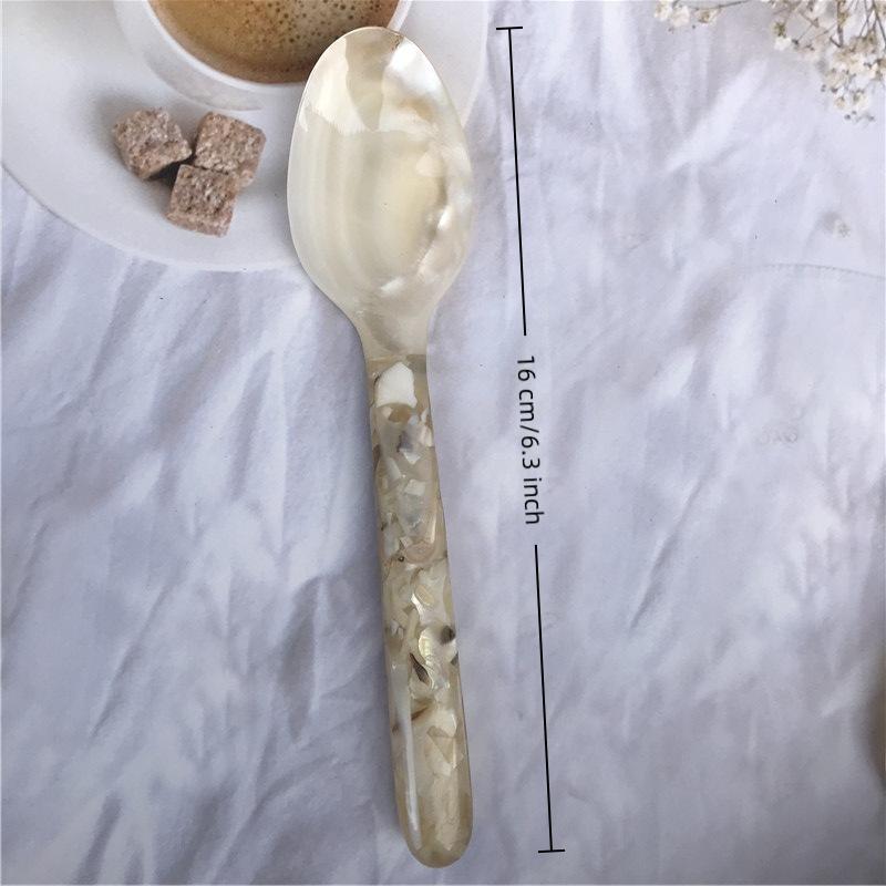 Natural Conch Shell Dessert Spoon 12/16cm Reusable Eco-friendly Spoon for Coffee Ice Cream Caviar Home Party Dessert Bar Use
