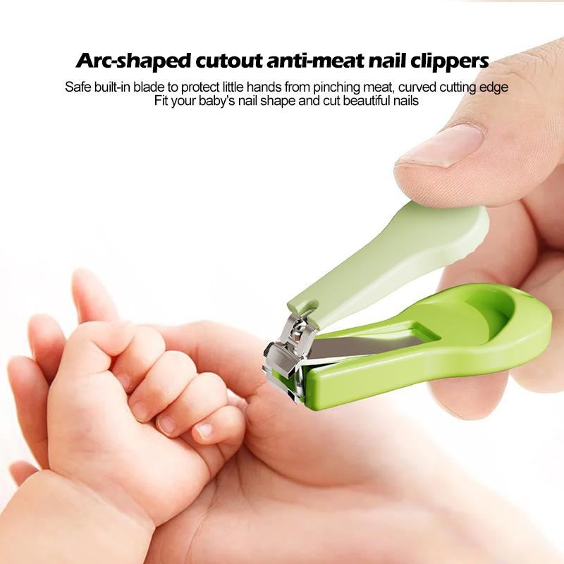 Baby Nail Kit 4 In1 Newborn Safety Nail Clippers Tweezer Kids Manicure Pedicure Set With Case Portable Baby Care Utensils