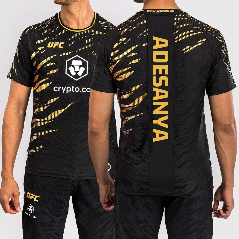 Haijian05 2026 Zomer Nieuw Populair Extreemsporten Boksen Ufc Wedstrijd Enthousiastelingen Ronde Hals Gouden T-shirt M