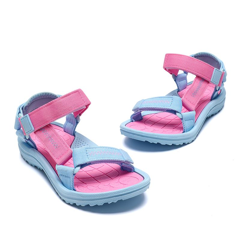 30-38 Children's Plus Size Simple and Fashionable Velcro Casual Sandals Girls' Beach Shoes