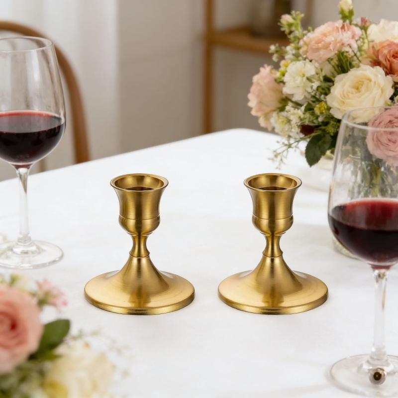 Vintage Elegante Metall-Tischkerzenhalter für Hochzeit, Jahrestag, Zuhause, Hotel, Kirche, Kerzenständer-Dekoration