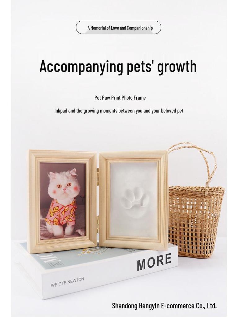 Pet Paw Print DIY Ink Pad: Dog & Cat Footprint Photo Frame Souvenir