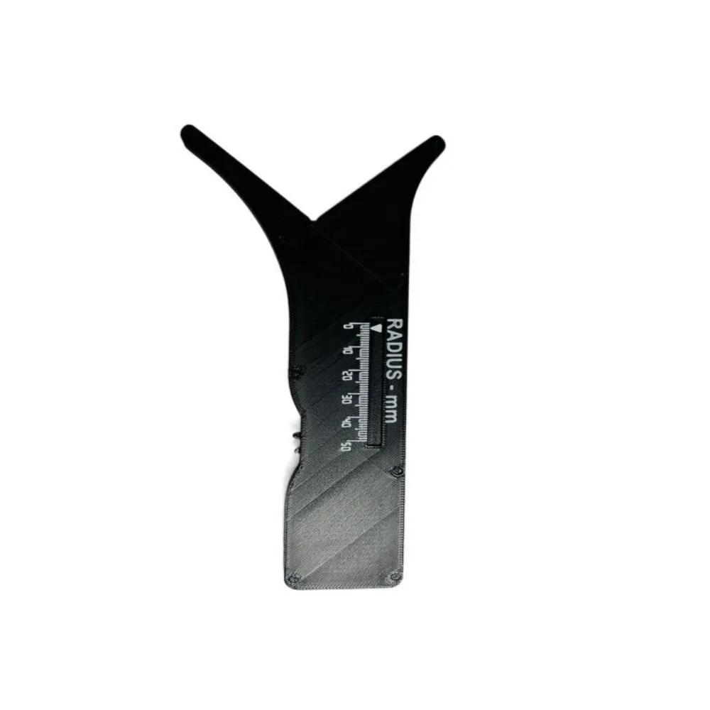 1:1 Proportional Slide Radius Measuring Tool 4mm-100mm Diameter 2mm Radius Radius Measurement Instrument Portable 3D Printing