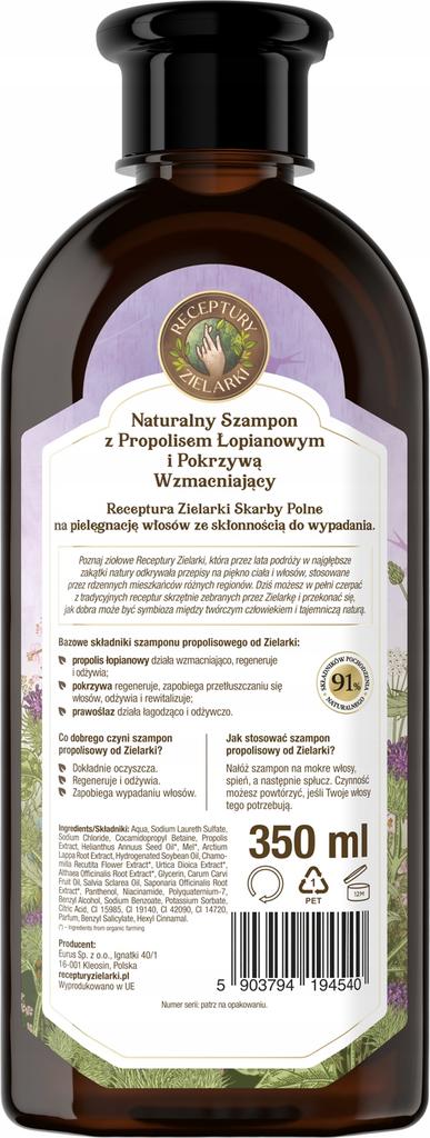 Herbalist' Recipes Shampoo For Hair Prone To Falling Out, Propolis