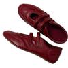 Velcro Casual Sports Shoes Women's Versatile Ballet Mary Jane Leather Red Flat Shoes Tide
