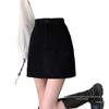 Women's Coffee Corduroy High Waist A-line Skirt - Korean Style, Autumn/Winter, Slim Fit