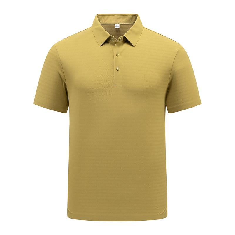 Seamless Ice Silk POLO Shirt For Men With Lapel Short Sleeves For Men With Breathable Ice Feel Polo