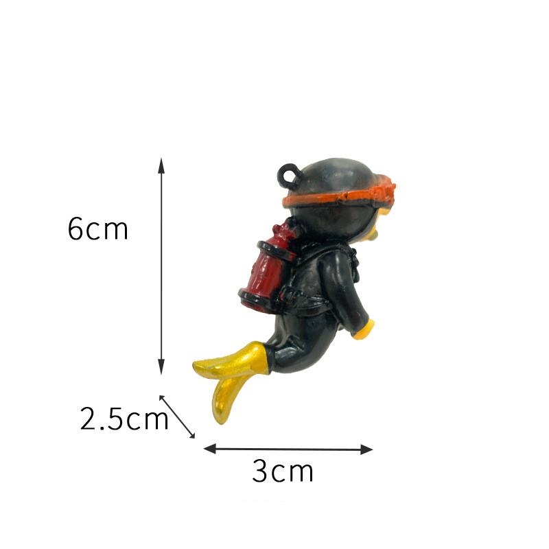 Kawaii Frogman Aquarium Ornaments Interesting Floating Decoration Simulated Mini Diver Fish Tank Aquarium Accessories