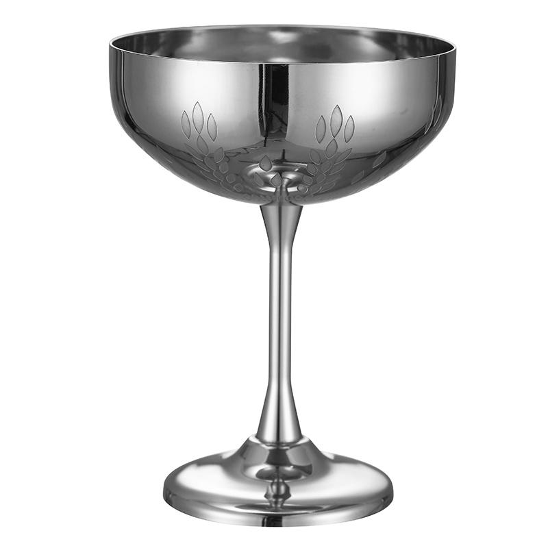Metal Cup, Martini Cocktail Glasses,Copper Plated Stainless Steel With Etching Pattern