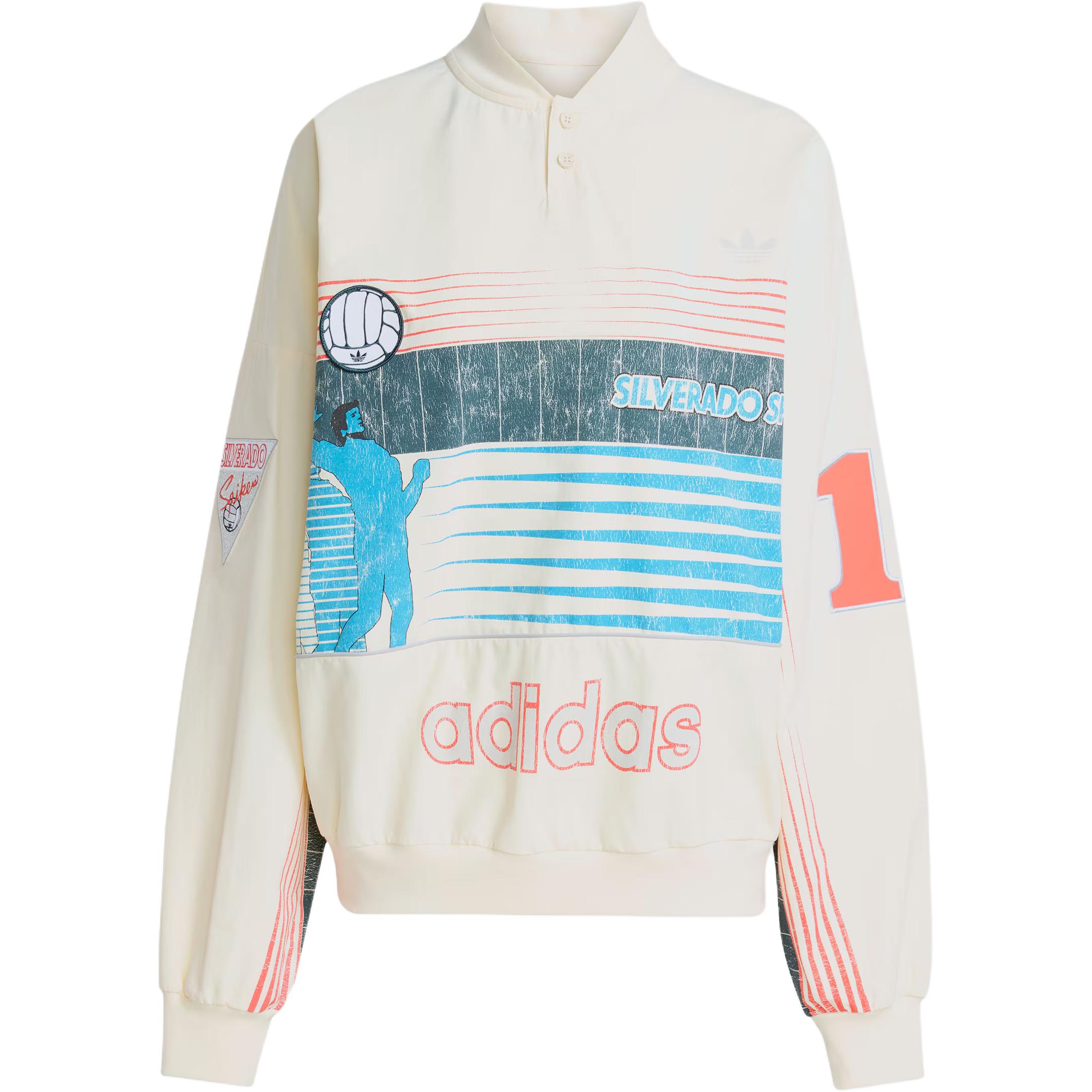 Adidas Originals Archive SS25 Летний спорт Свободный крой Воротник-стойка Универсальная толстовка Толстовка унисекс JW0148 L