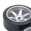4 Pieces 1:28 Wheel Rim And Tires Rubber Tyre Set 929 P939