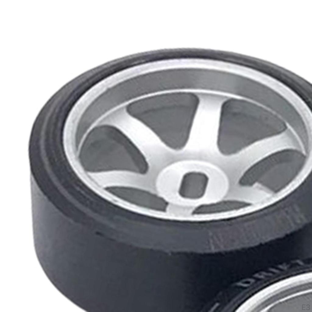 4 Pieces 1:28 Wheel Rim And Tires Rubber Tyre Set 929 P939