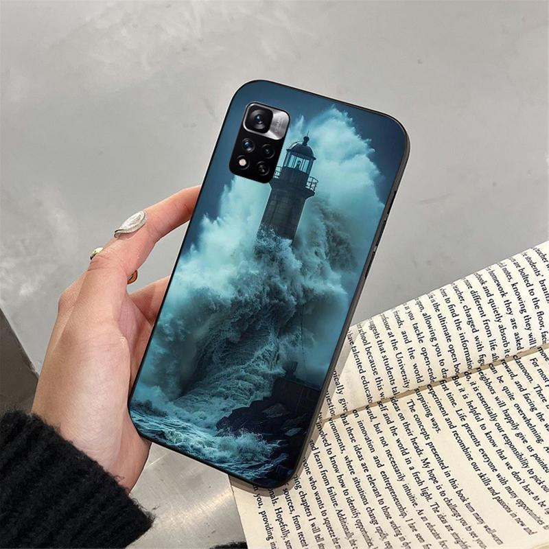 Phone Case For Xiaomi Redmi note 14 Pro 14 13 12 11 10 Pro 14S 12S 11S Redmi 14C 13C 10 Lighthouse