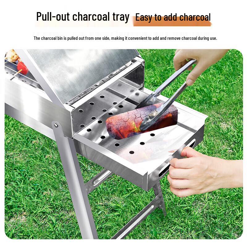 Portable Foldable Outdoor Camping Charcoal Grill