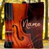 Violin Outdoor Customize Your Name Blanket Comfortable Soft Lightweight Allseason Multipurpose Blanket For Travel Camping Picnics Sofa Office Bed