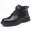 Martin Boots Men's Winter Men's Shoes New High-top Casual Velvet Leather Boots Trendy Versatile Retro Tooling Short Boots