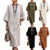 Abito midi elegante da donna con scollo rotondo e maniche a sbuffo per festa, cocktail, sera