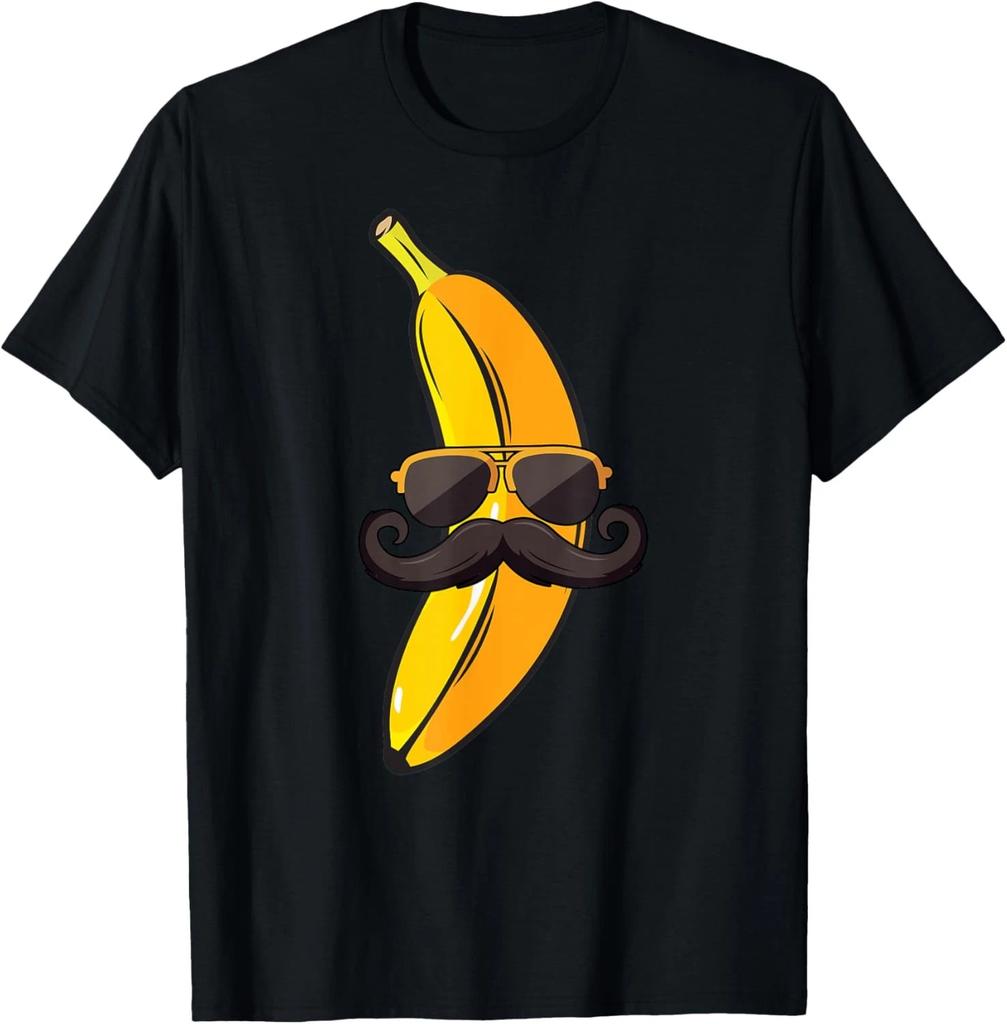 Banana Mustache Sunglasses Tshirt Funny Fruit Cool Banana T-Shirt