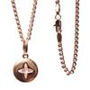 Round Four-leaf Clover Hollow Pendant Rose Gold Color Necklace Women's Color-preserving Jewelry Gift