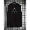 Ärmelloses Herren-Tanktop aus Polyester, einfarbig, schnelltrocknend, atmungsaktiv und leicht