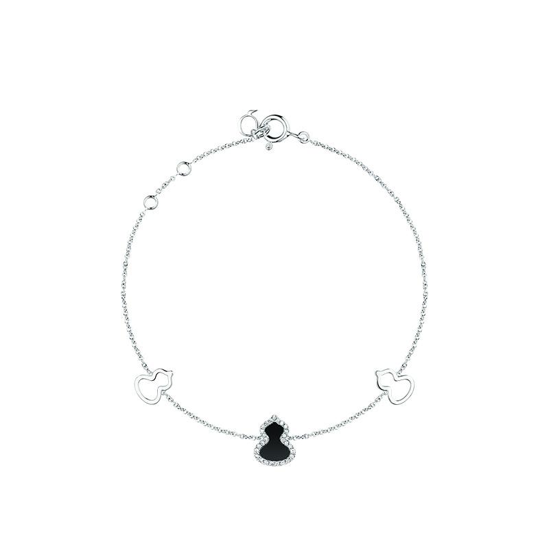 Luxury Women's Gourd Bracelet: Silver-Gilt, Mother-of-Pearl, Agate Jewelry, Unique Bangle, Handcrafted Design.