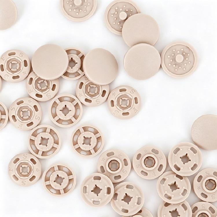 Open-and-Close Fabric Connectors, Four-Part ABS Plastic Garment Fasteners Clasps with Integrated Prongs for Alterations and Repairs