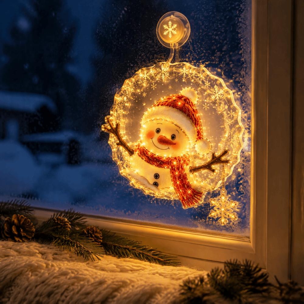 Suction Cup Christmas Window Lights Hanging Window Decorations  Home Party Decorations