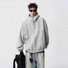 Unisex Heavyweight Patchwork Hooded Sweatshirt - Trendy Spring/Autumn Velvet Jacket
