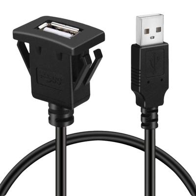 3ft 1m Square Truck Waterproof Extension Cable Panel Flush Mount USB 3.0 Car Dashboard