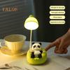 Panda Nachtlicht LED Schreibtisch Nachttisch Leselampe mit Schublade Dimmbar Wiederaufladbar Panda Tischlampe für Kinderzimmer Schlafzimmer