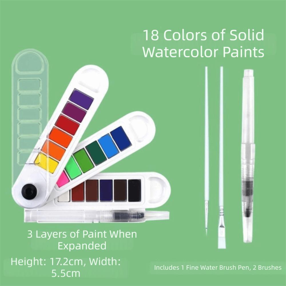 Washable Solid Watercolor Pigment Foldable Portable Travel Watercolor New Watercolor Paint Set